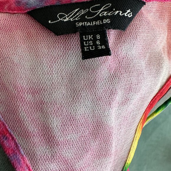 All Saints Lolita Dress Silk // US Size 6 - Picture 8 of 8